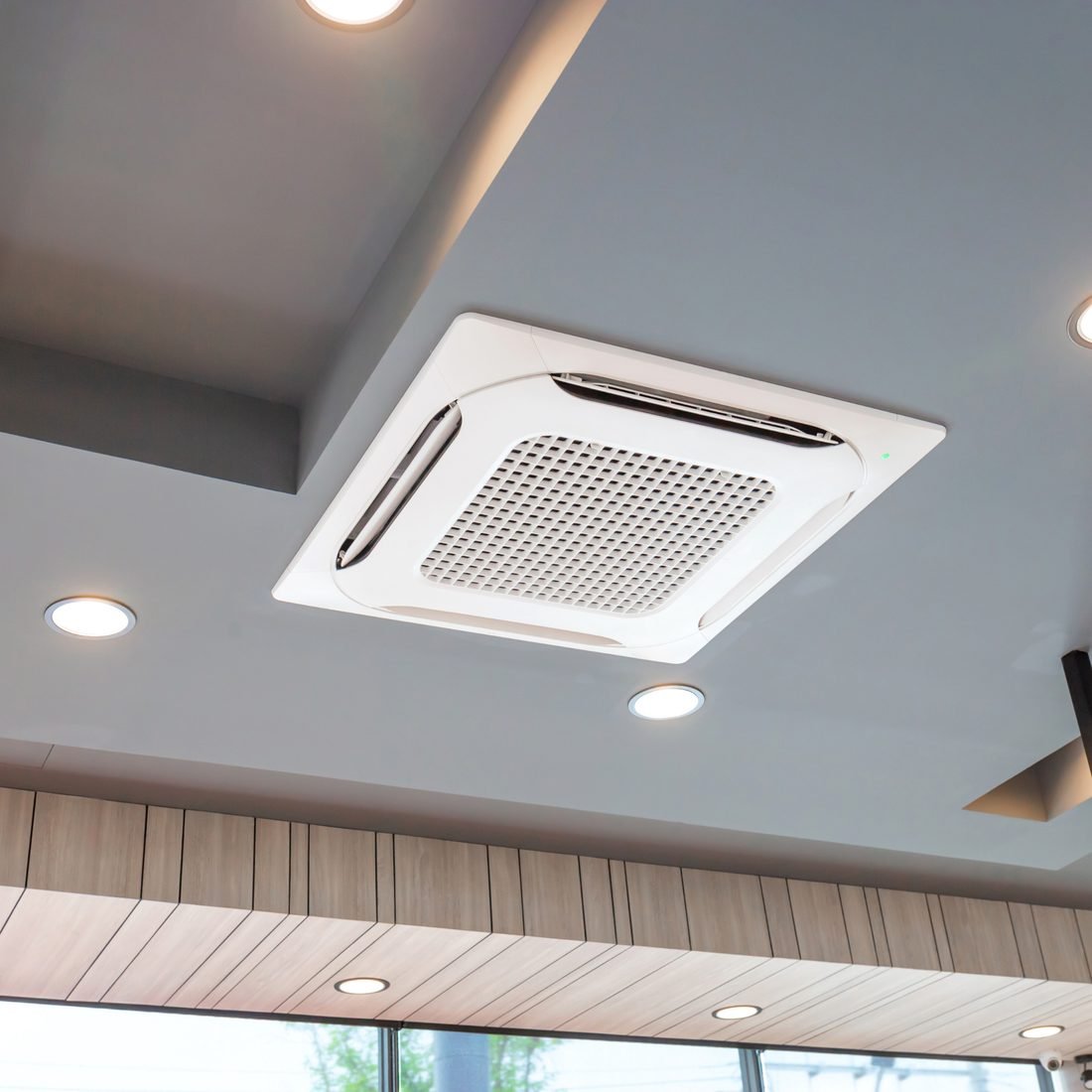 Cassette de plafond en bureau